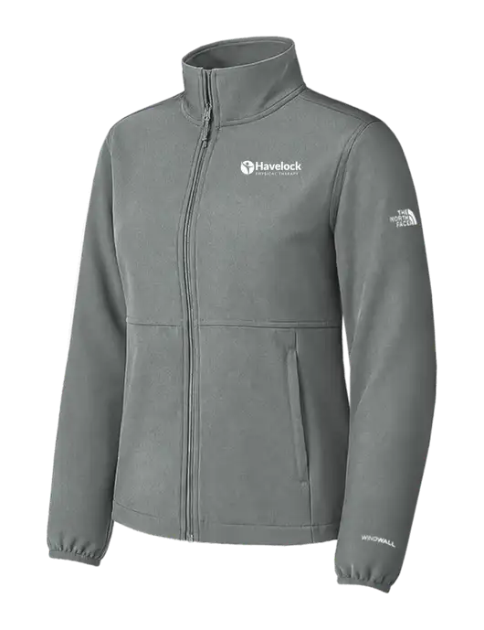 The North Face Womens Grey Medium Edge Stretch Soft Shell Jacket w/Havelock Logo