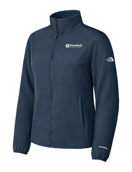 The North Face Womens Light Navy Edge Stretch Soft Shell Jacket w/Havelock Logo