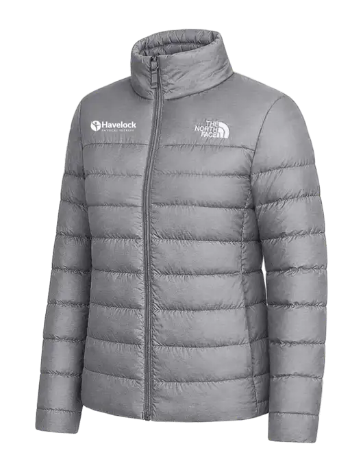 The North Face Womens Medium Grey Down Hybrid Jacket w/Havelock Logo