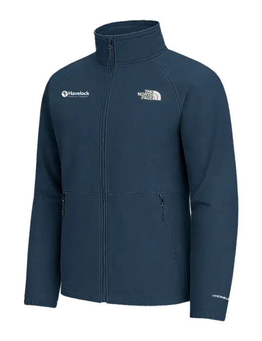 The North Face Light Navy Heather Barr Lake Soft Shell Jacket w/Havelock Logo
