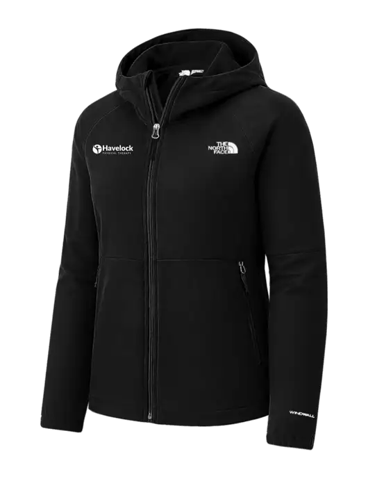 The North Face Womens Black Barr Lake Hooded Soft Shell Jacket w/Havelock Logo