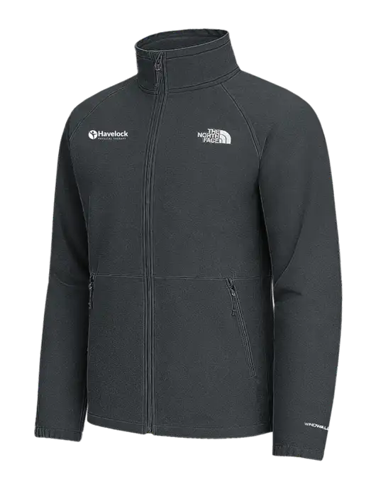 The North Face Very Dark Grey Heather Barr Lake Soft Shell Jacket w/Havelock Logo