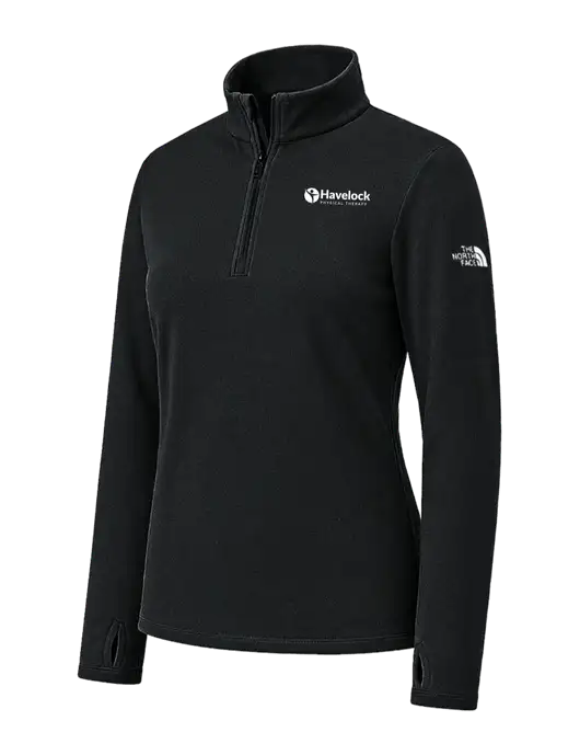 The North Face Womens Black Ambition 1/4-Zip  w/Havelock Logo