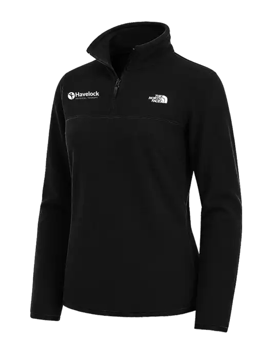 The North Face Womens Black Glacier 1/4-Zip Fleece w/Havelock Logo