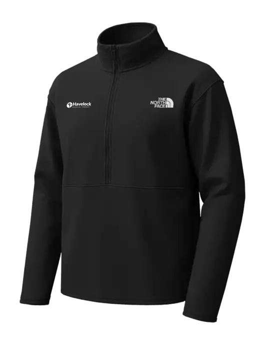 The North Face Black Double-Knit 1/2-Zip Fleece w/Havelock Logo