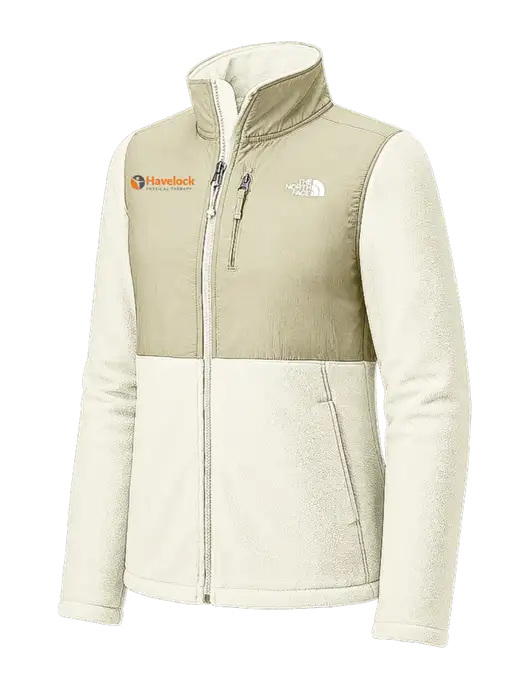 The North Face Womens Ivory/Tan Highest Peak Full-Zip Fleece Jacket w/Havelock Logo