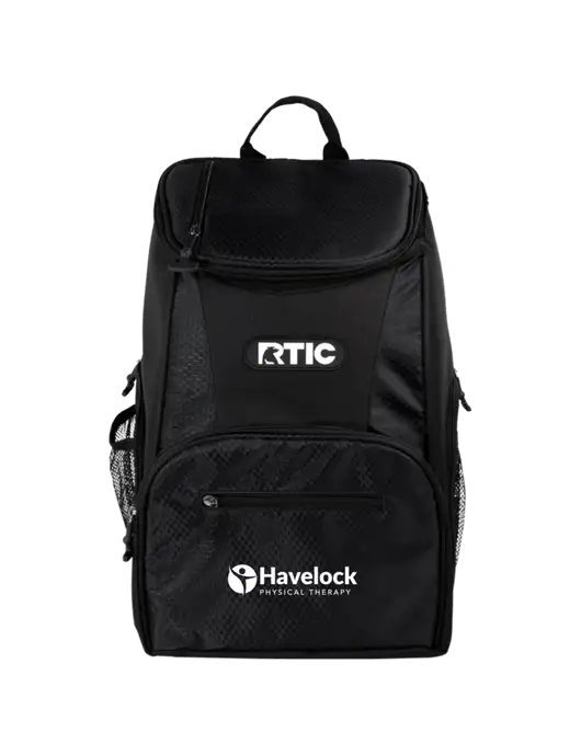RTIC 15 Can Lightweight Black Backpack Cooler w/Havelock Logo