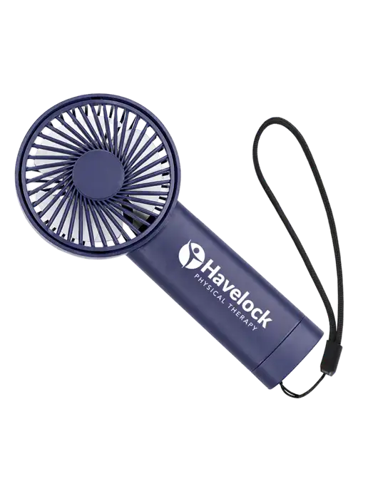 Airpulse 3-Speed Rechargeable Navy Fan w/Havelock Logo