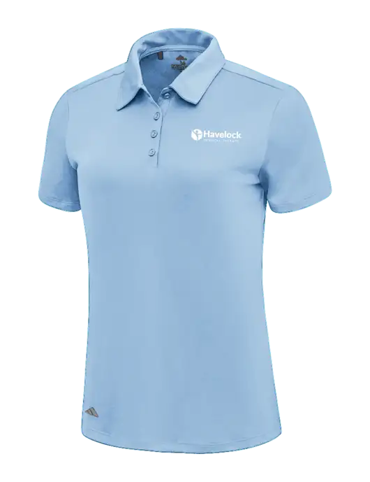 Adidas Carolina Blue Womens Ultimate Solid Polo w/Havelock Logo