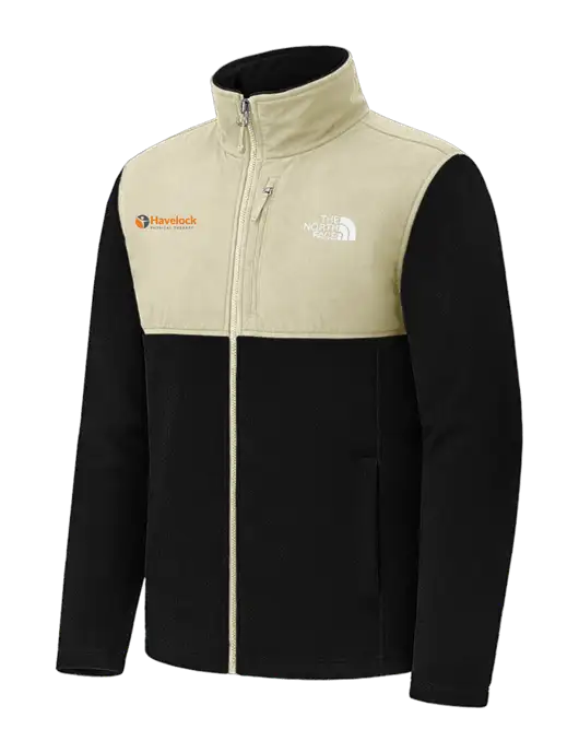 The North Face Tan/Black Highest Peak Full-Zip Fleece Jacket w/Havelock Logo