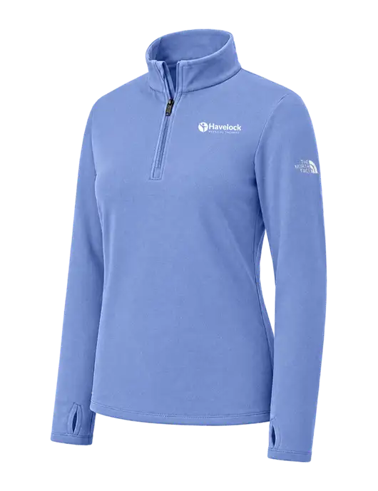 The North Face Womens Carolina Blue Ambition 1/4-Zip  w/Havelock Logo