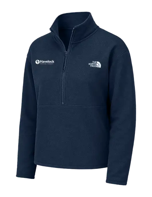 The North Face Womens Dark Navy Double-Knit 1/2-Zip Fleece w/Havelock Logo