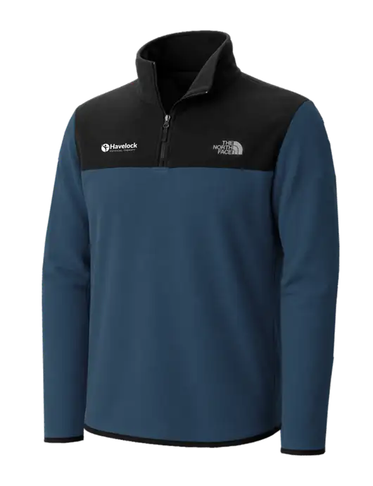 The North Face Dark Navy/ Black Glacier 1/4-Zip Fleece w/Havelock Logo