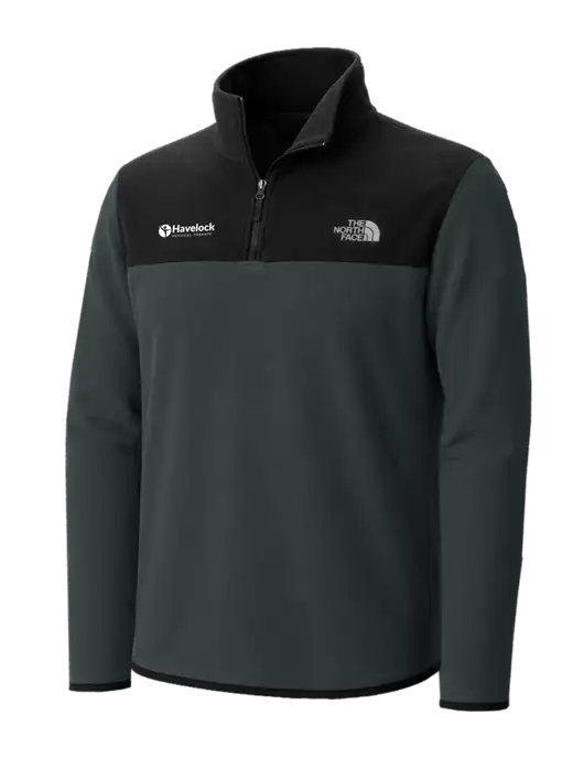 The North Face Very Dark Grey/ Black Glacier 1/4-Zip Fleece w/Havelock Logo