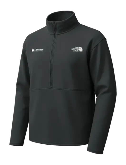 The North Face Very Dark Grey Double-Knit 1/2-Zip Fleece w/Havelock Logo