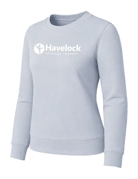 Womens Light Slate Loft Crewneck Sweatshirt w/Havelock Logo