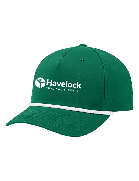 Richardson 5-Panel Classic Medium Dark Green/White Rope Cap w/Havelock Logo