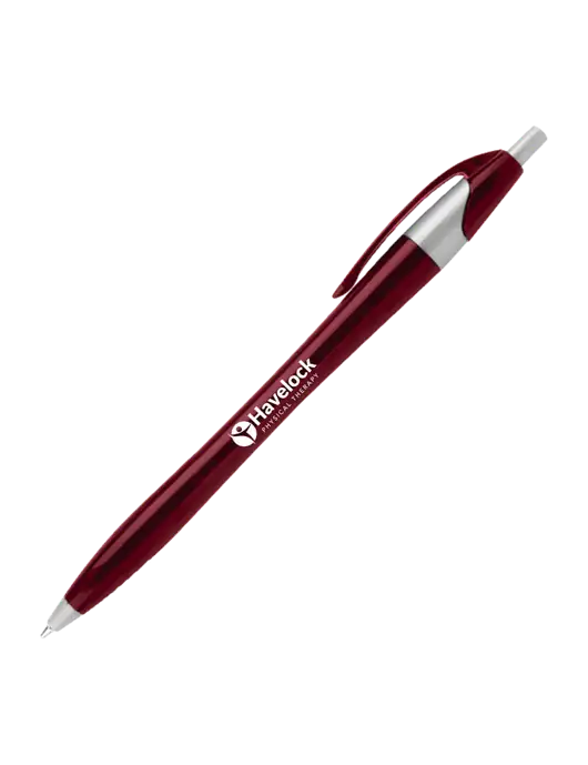 Novella Maroon/Silver Corporate Pen - Blue Ink w/Havelock Logo