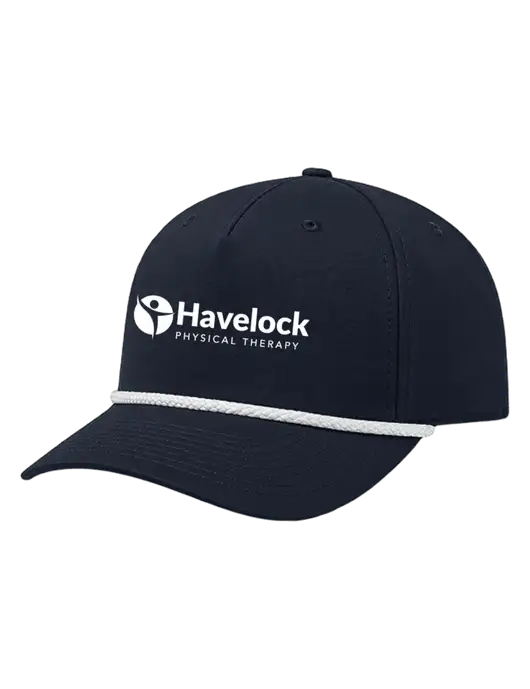 Richardson 5-Panel Classic Dark Navy/White Rope Cap w/Havelock Logo