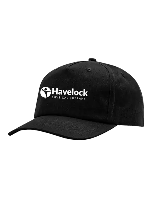 Richardson 5-Panel Black Relaxed Gramps Cap w/Havelock Logo