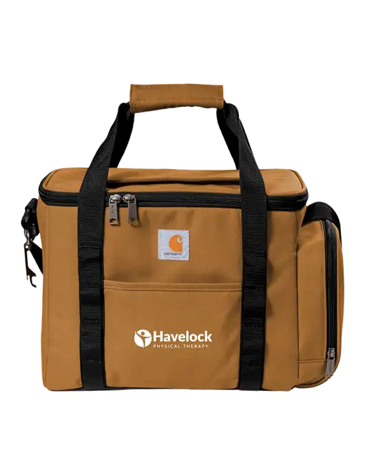 Carhartt Light Brown Duffel 36-Can Cooler w/Havelock Logo