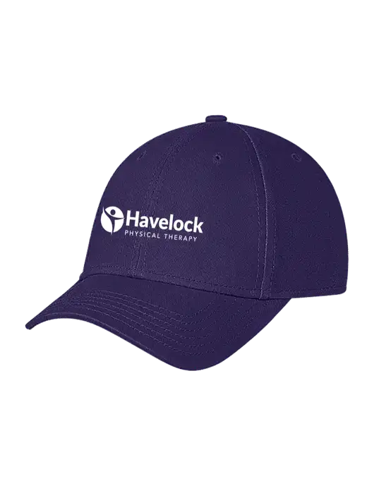 Dark Purple Structured Soft Snap Closure Hook & Loop Cap w/Havelock Logo