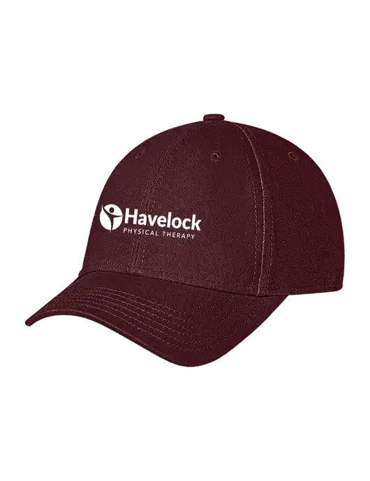 Maroon Structured Soft Snap Closure Hook & Loop Cap w/Havelock Logo