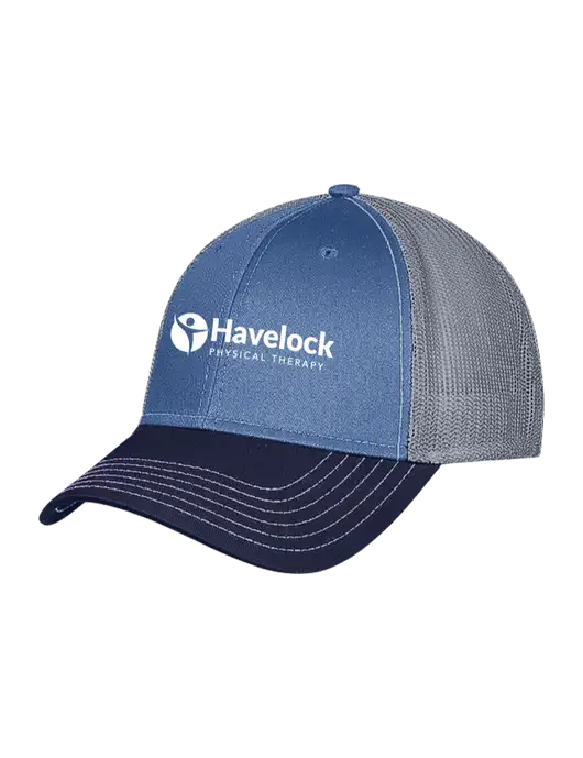 Dark Royal/Navy/Medium Grey Mesh Trucker Cap Snap Back w/Havelock Logo